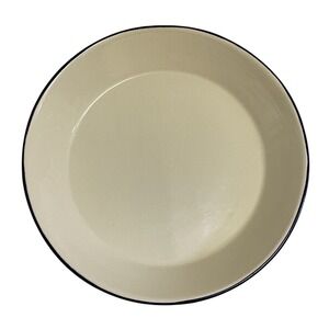 Rustic 12" Pottery Bowl For Tierra Tinta Aguascalientes, Mexico Blue Rim